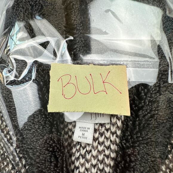 J Jill Sweater Womens Medium Petite Gray Cardigan Jacket Preppy Career Academia - Picture 10 of 11